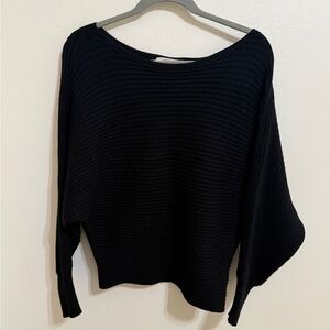 Anthropologie Black Off-the-Shoulder Sweater